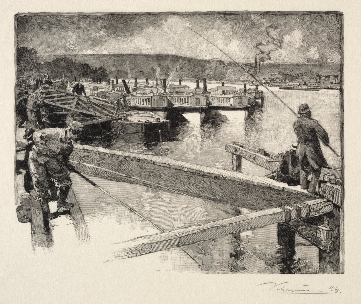 Omnibüs garajı. by Auguste Louis Lepère