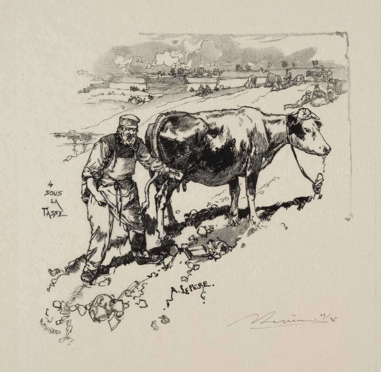 süt tüccarı by Auguste Louis Lepère