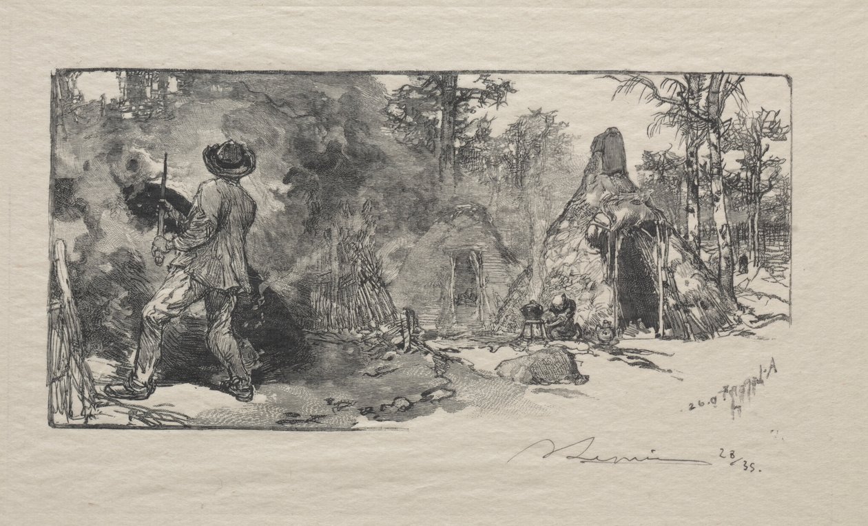 Charbonnieres, 1887. by Auguste Louis Lepère
