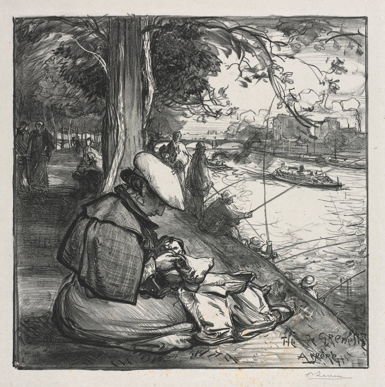 Grenelle adası, 1898. by Auguste Louis Lepère