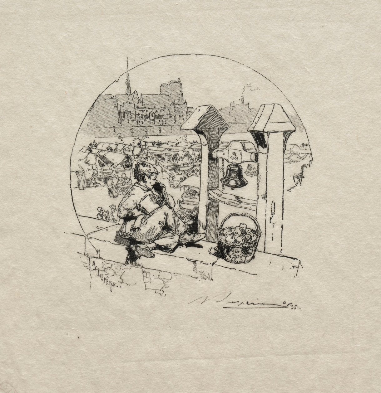 Elma Pazarı, No. 2. by Auguste Louis Lepère