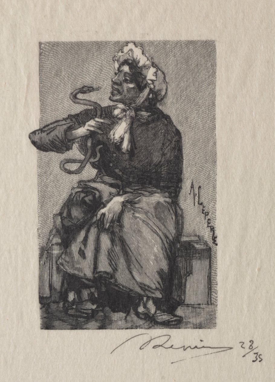 Yılan Tüccarı, 1889. by Auguste Louis Lepère