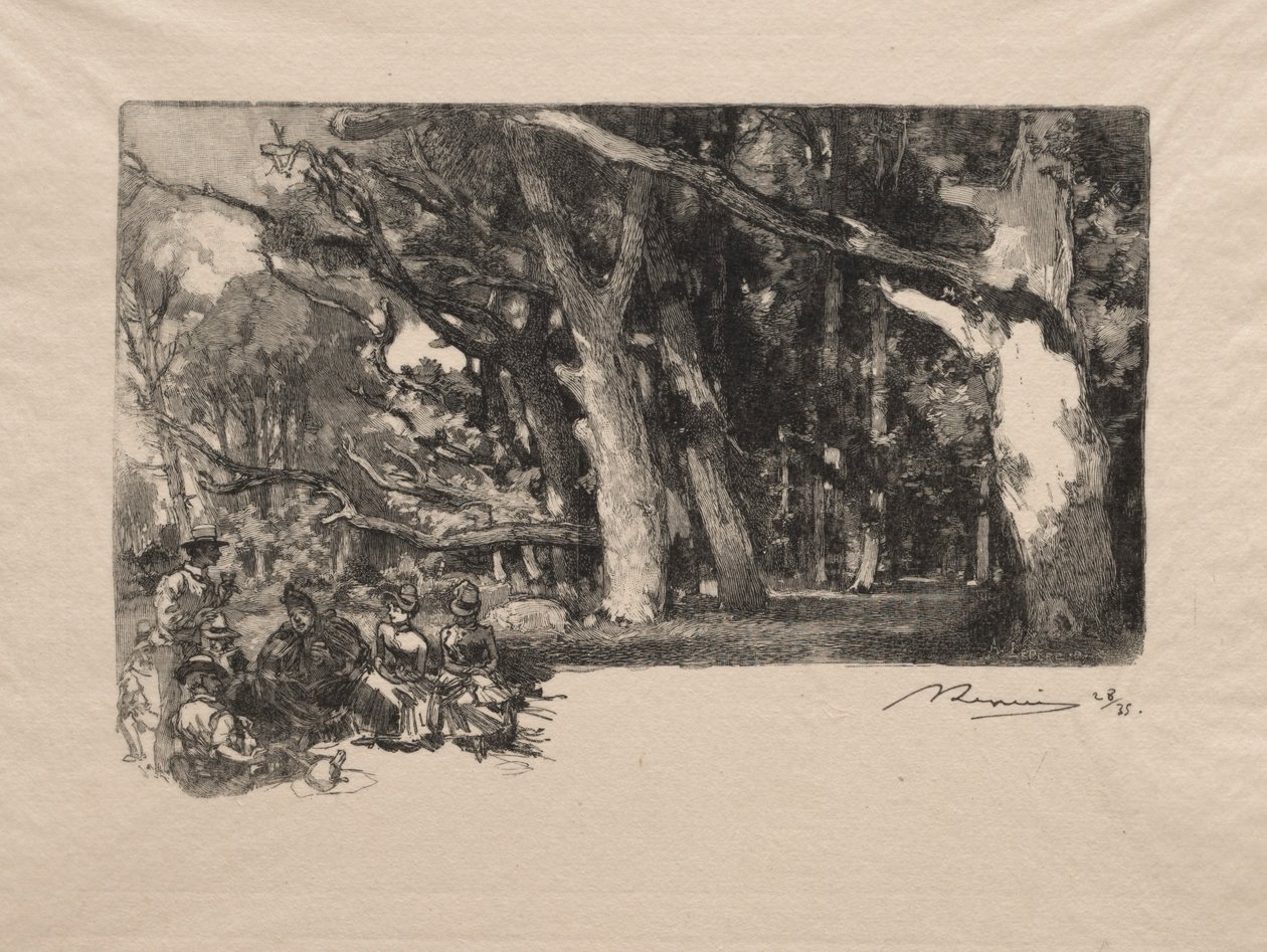 Ormanda gün ortası. by Auguste Louis Lepère