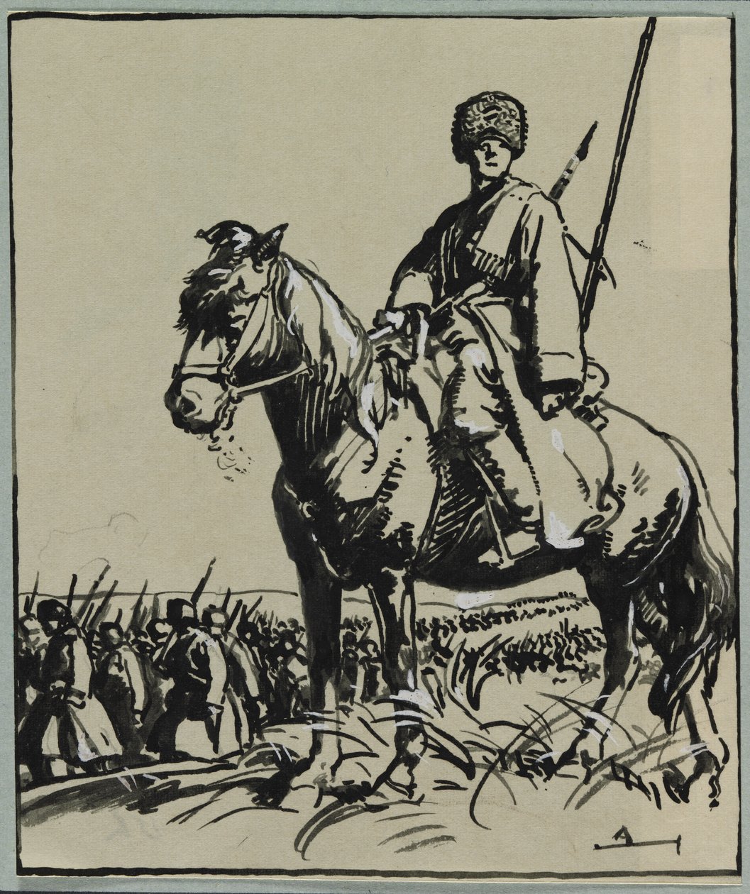 Kazak subayı by Auguste Louis Lepère