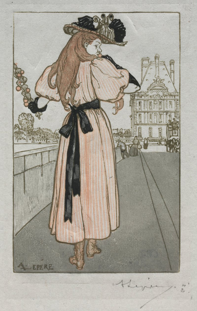 Paris Almanak, 1897: Bahar by Auguste Louis Lepère