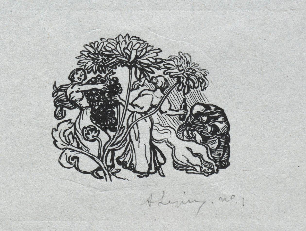 Paris Almanak, 1897: Kuyruk parçası, Sonbahar, 1897. by Auguste Louis Lepère