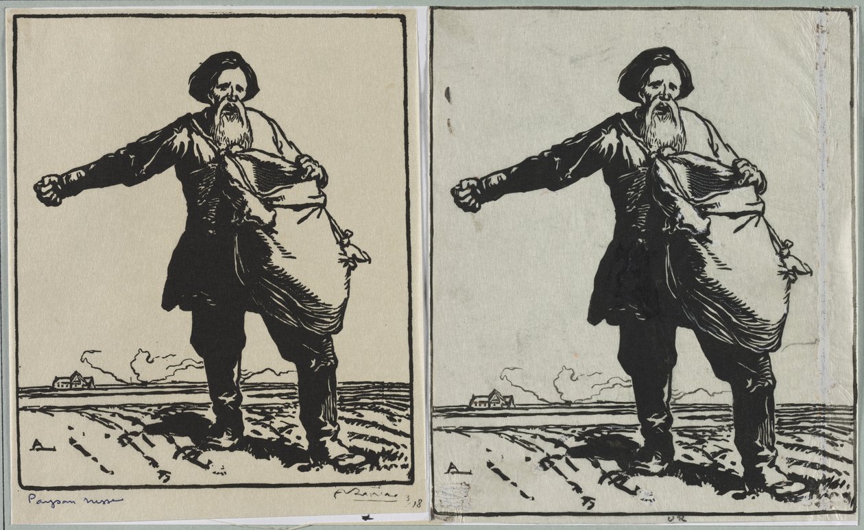 Rus köylüsü by Auguste Louis Lepère