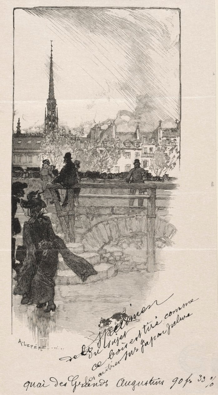 Quai des Grands Augustins by Auguste Louis Lepère