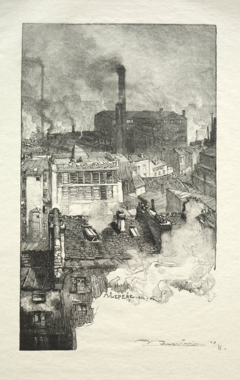 Gobelins bölgesi by Auguste Louis Lepère
