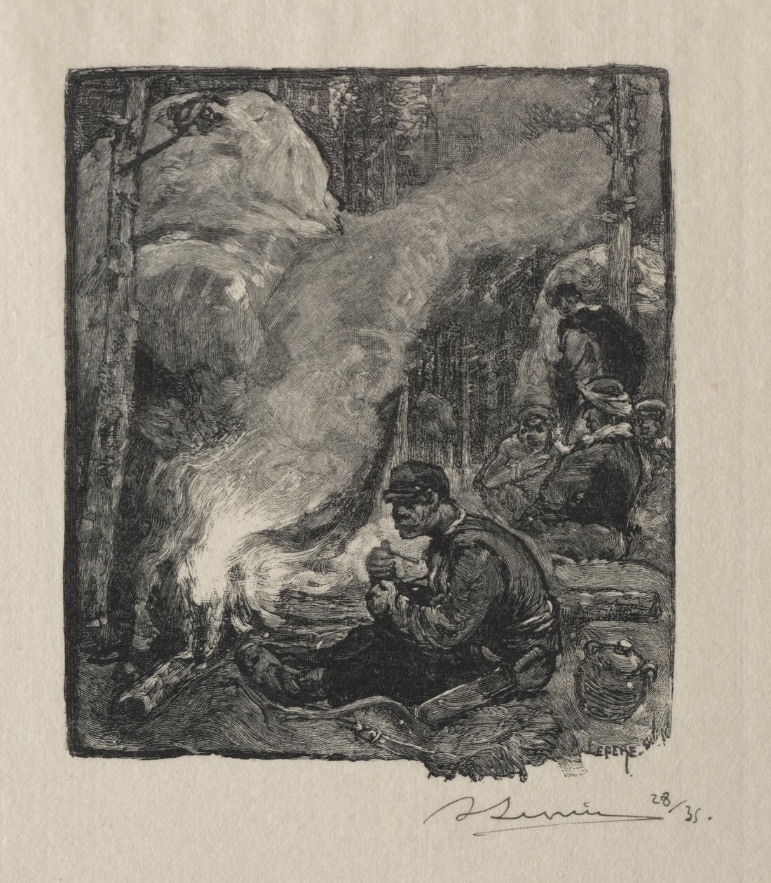 Oduncuların Yemeği by Auguste Louis Lepère