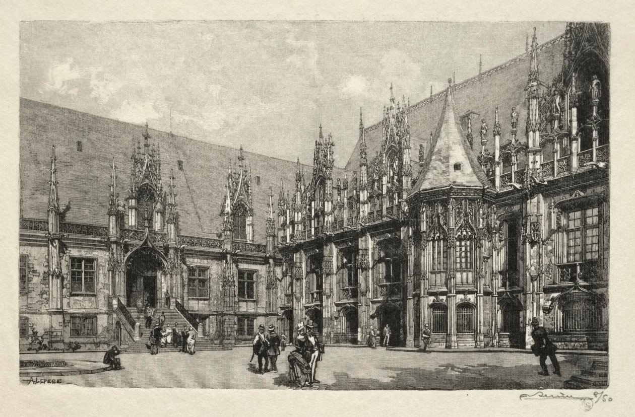 Resimli Rouen: Adalet Sarayı by Auguste Louis Lepère
