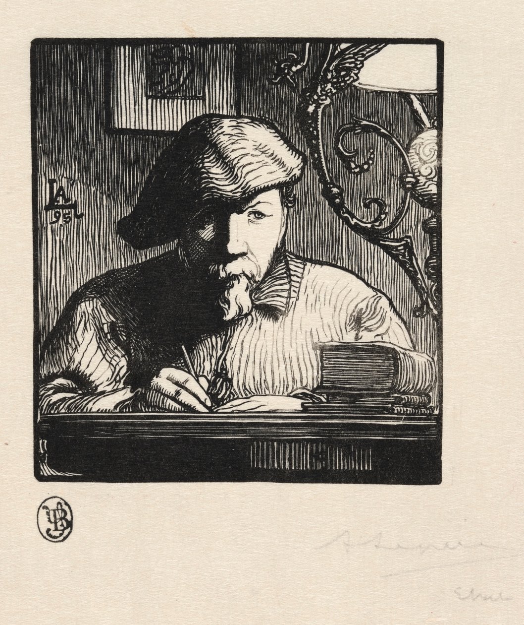 Otoportre, 1895. by Auguste Louis Lepère