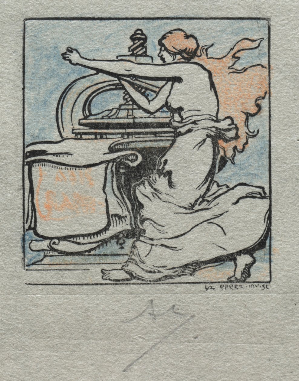 Yazıcı. by Auguste Louis Lepère