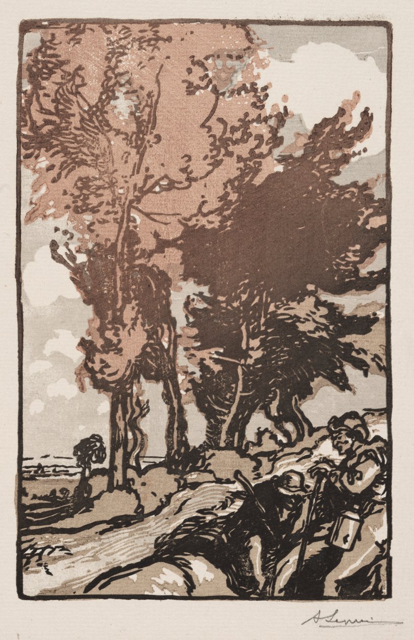 Dinlenme Yeri, 1904. by Auguste Louis Lepère