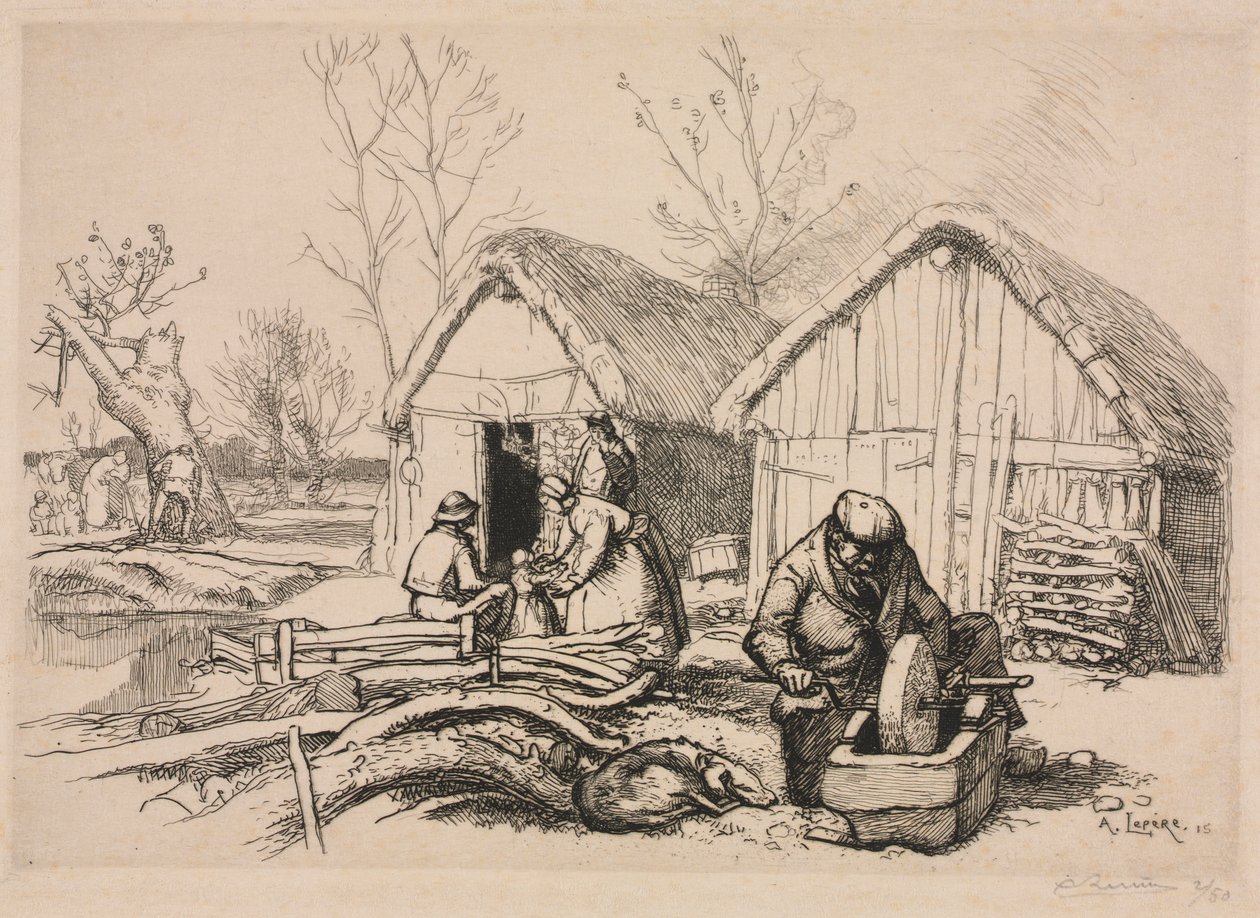 Oduncunun Evi (Vendée) by Auguste Louis Lepère