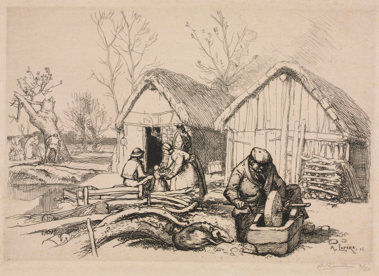 Woodcutters House Vendée, 1915. by Auguste Louis Lepère