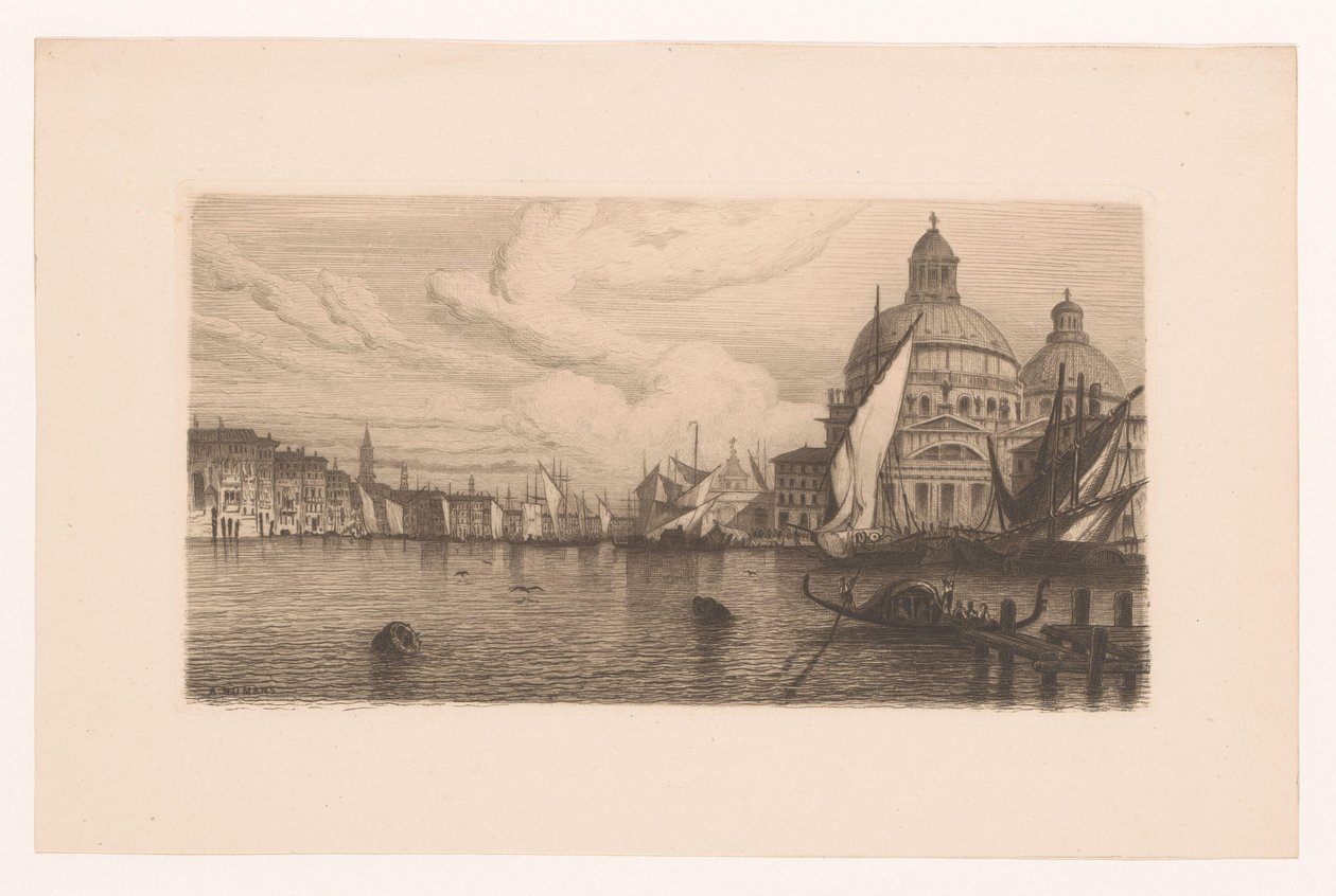 Canale Grande Venedik'te by Auguste Numans