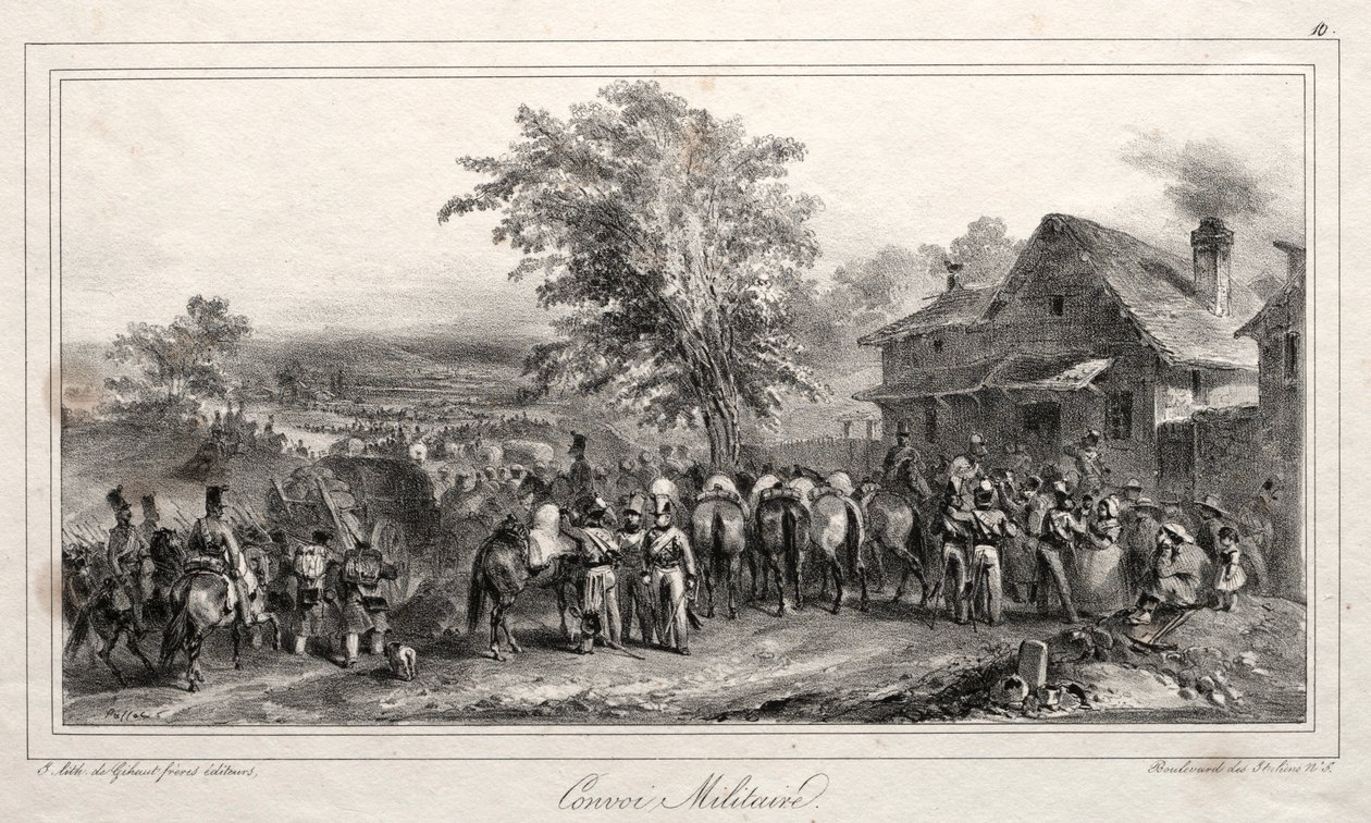 1831 albümü: Askeri konvoy, 1831. by Auguste Raffet