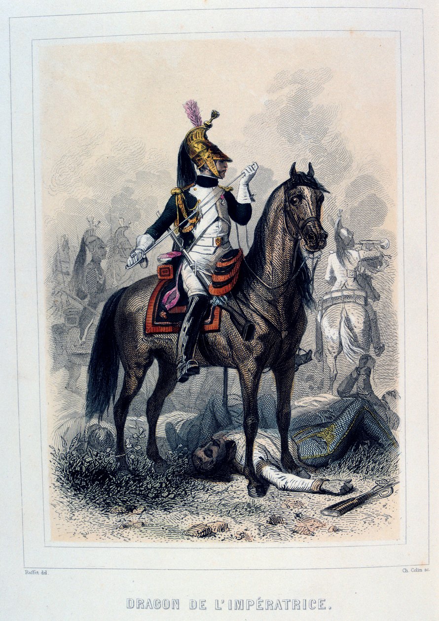 Dragon de LImperatice, Hafif Ejderhalar, 1859. by Auguste Raffet