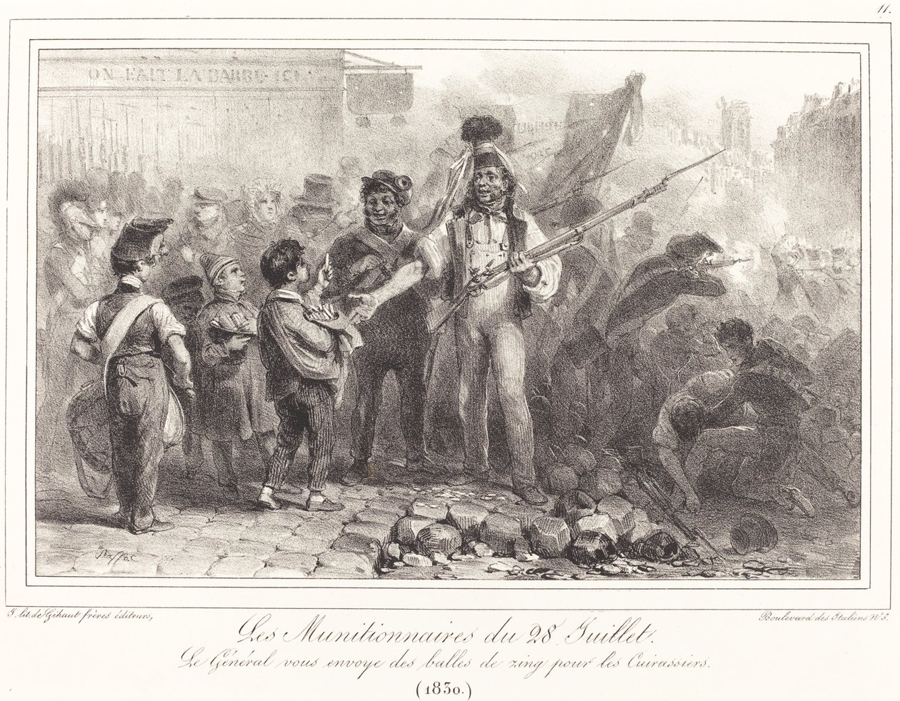 28 Temmuz Mühimmatları by Auguste Raffet