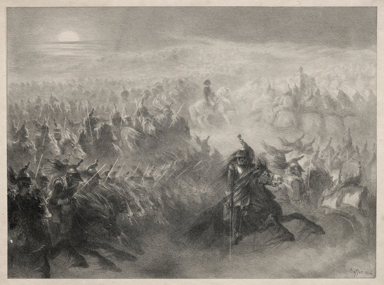 Gece, 1816'da gözden geçirin. by Auguste Raffet