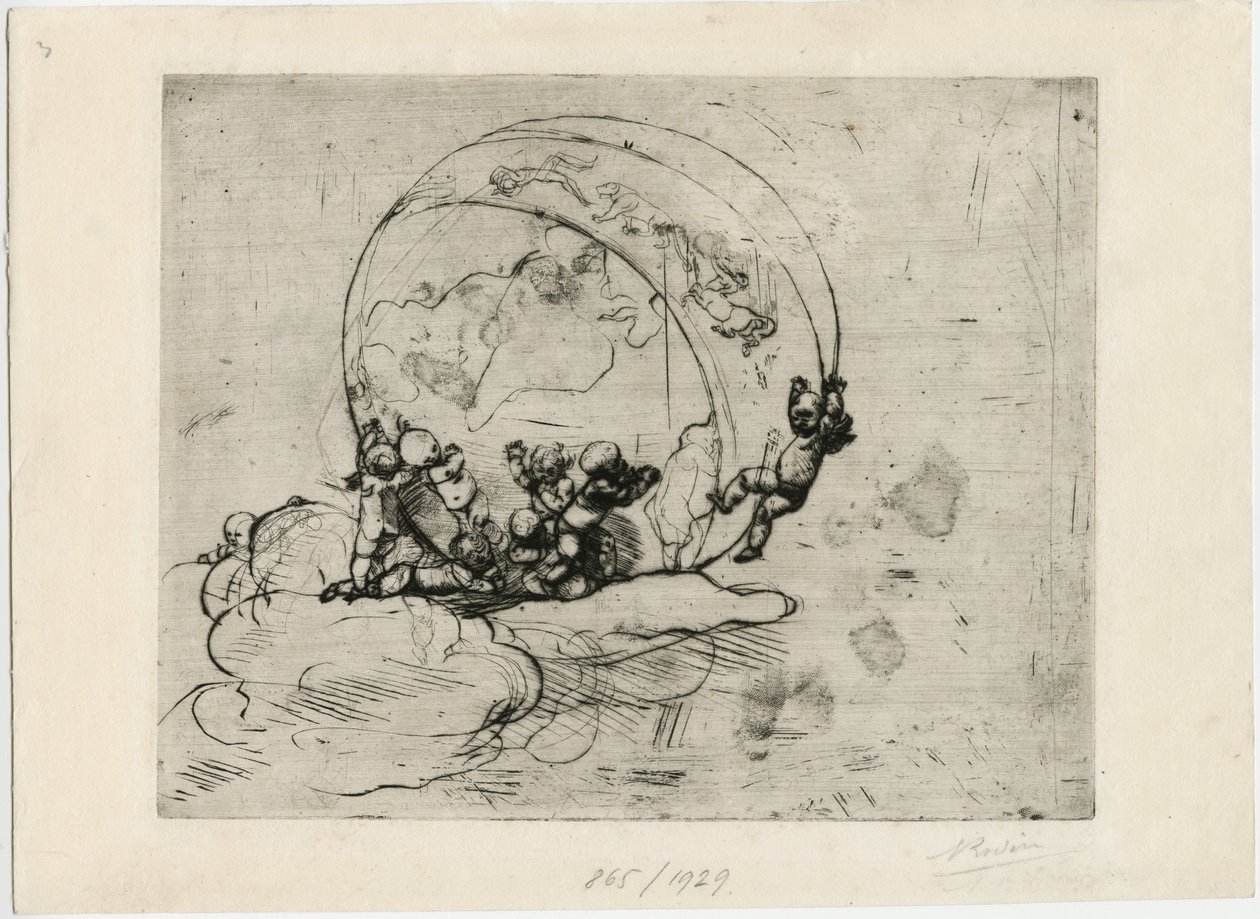Dünyayı yöneten cupids by Auguste Rodin