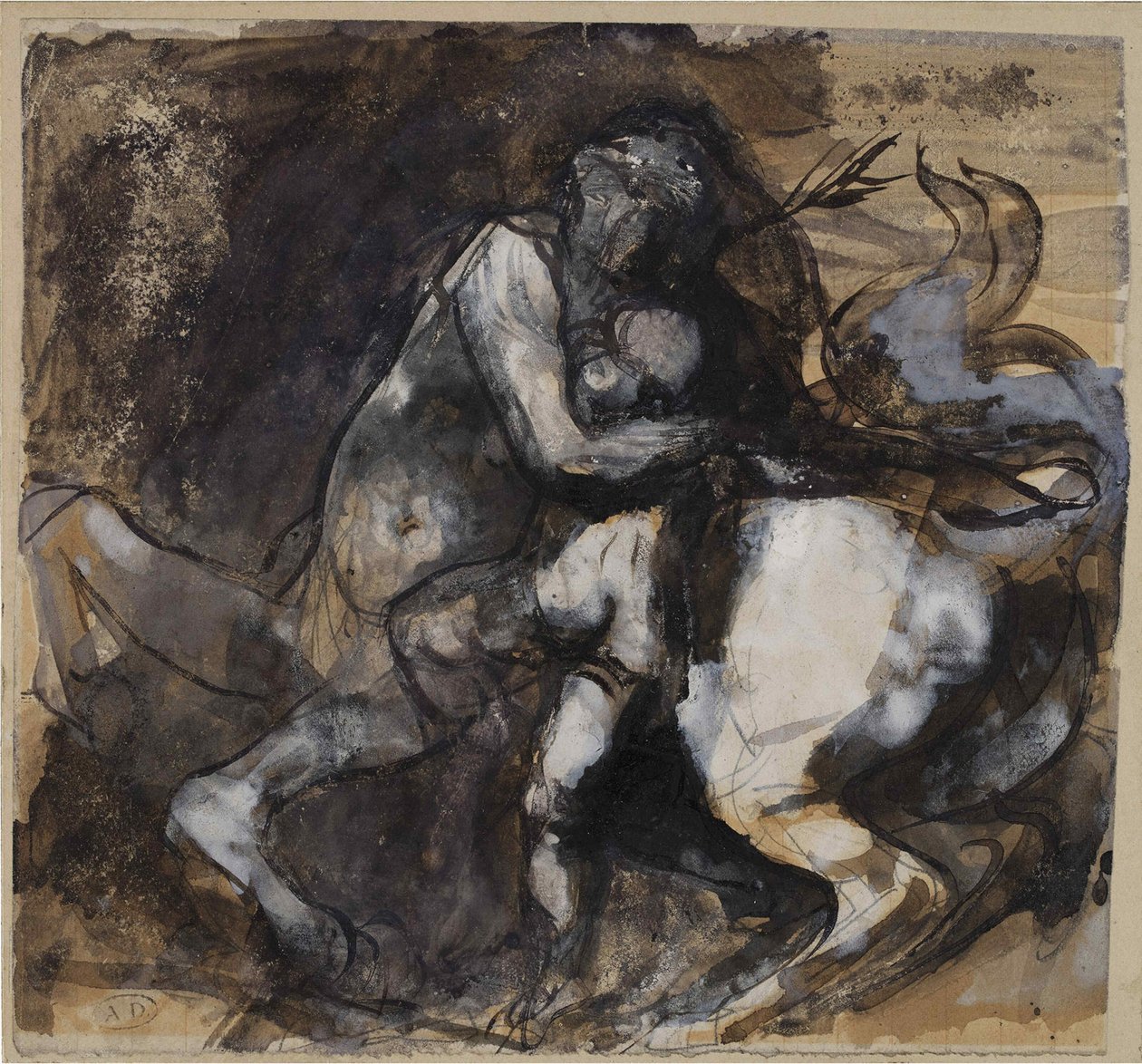 Centaur ve çocuk, c. 1890. by Auguste Rodin