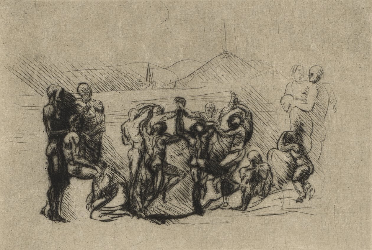 La Ronde, c.1883 (kuru nokta) by Auguste Rodin