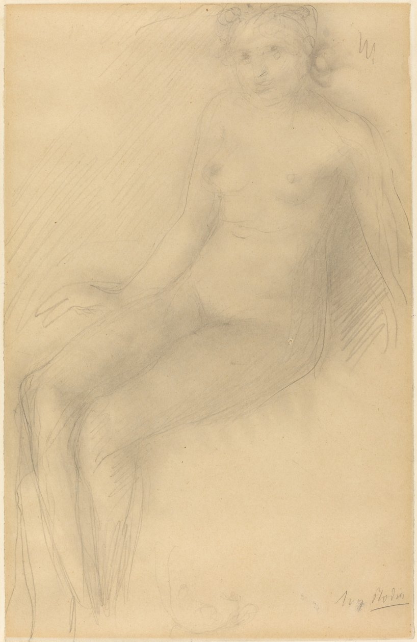 Oturan Kadın Çıplak by Auguste Rodin