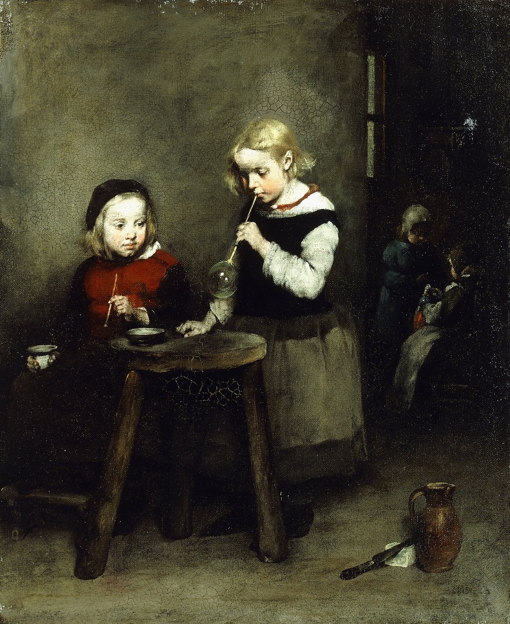 Kabarcıklar Üfleme, by Auguste Theodule Ribot