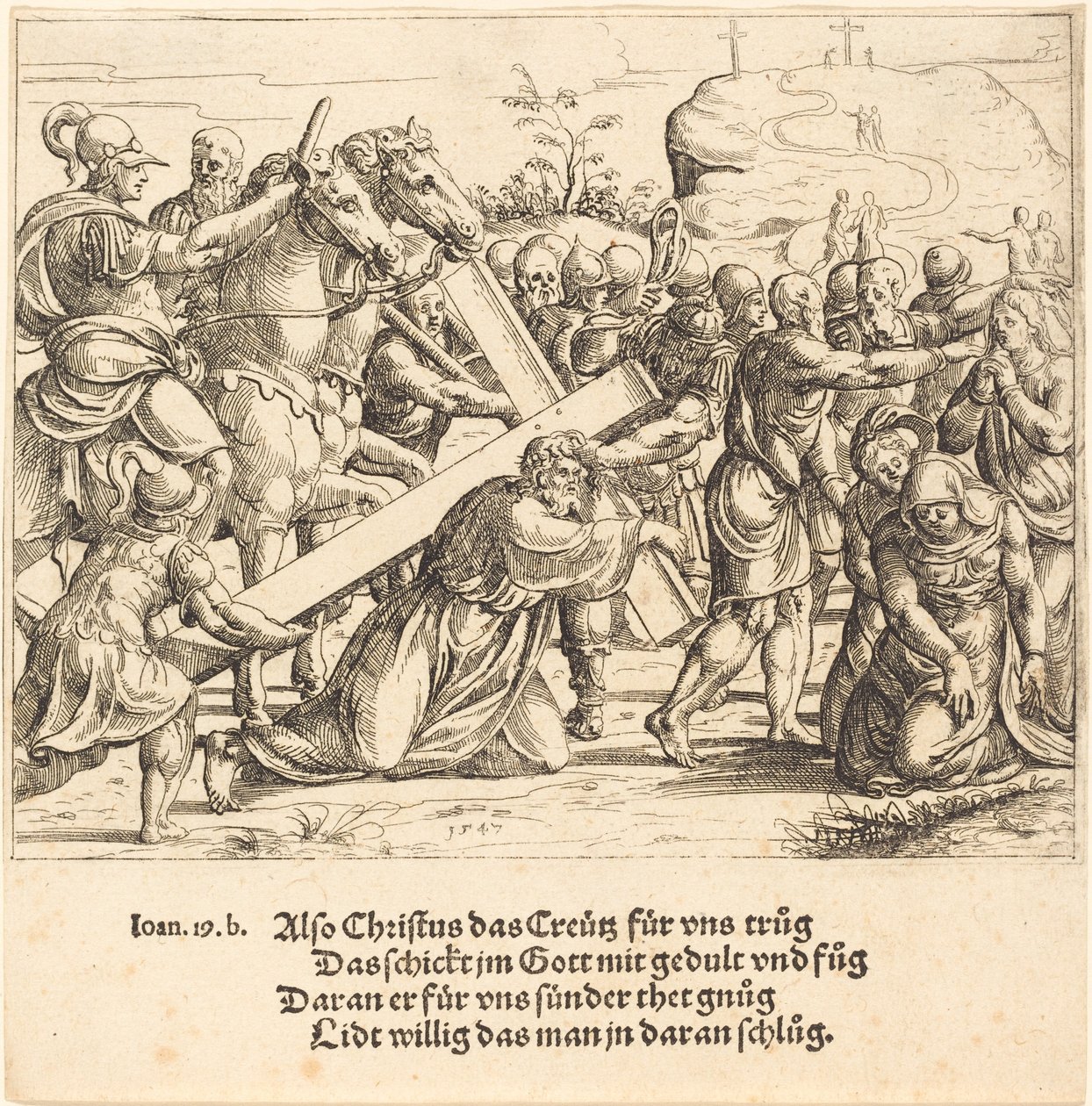 Haç Taşıyan İsa, 1547. by Augustin Hirschvogel