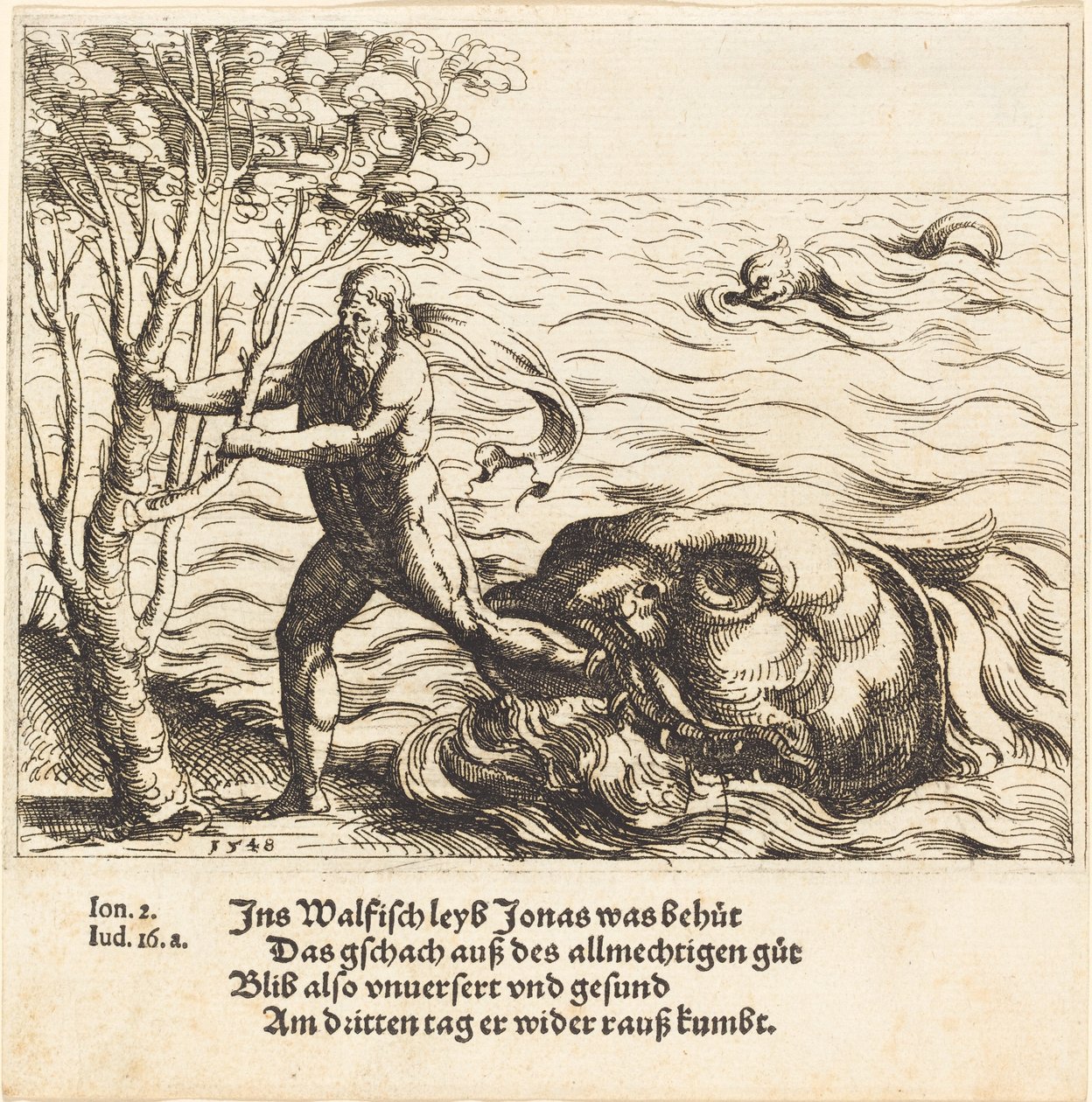 Jonah Balinadan Kurtarıldı by Augustin Hirschvogel