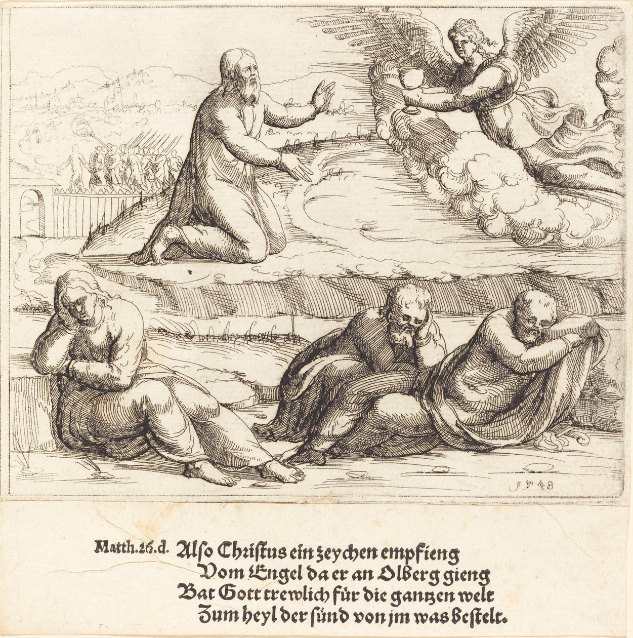 Bahçedeki Acı, 1548. by Augustin Hirschvogel