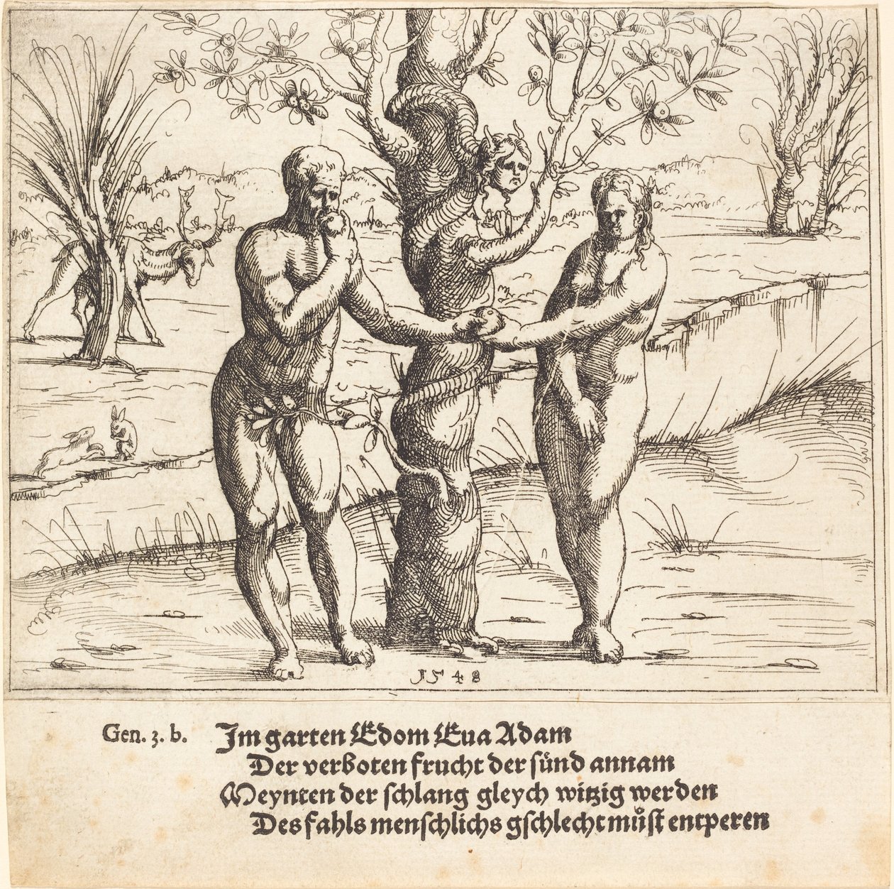 İnsanın Düşüşü, 1548. by Augustin Hirschvogel