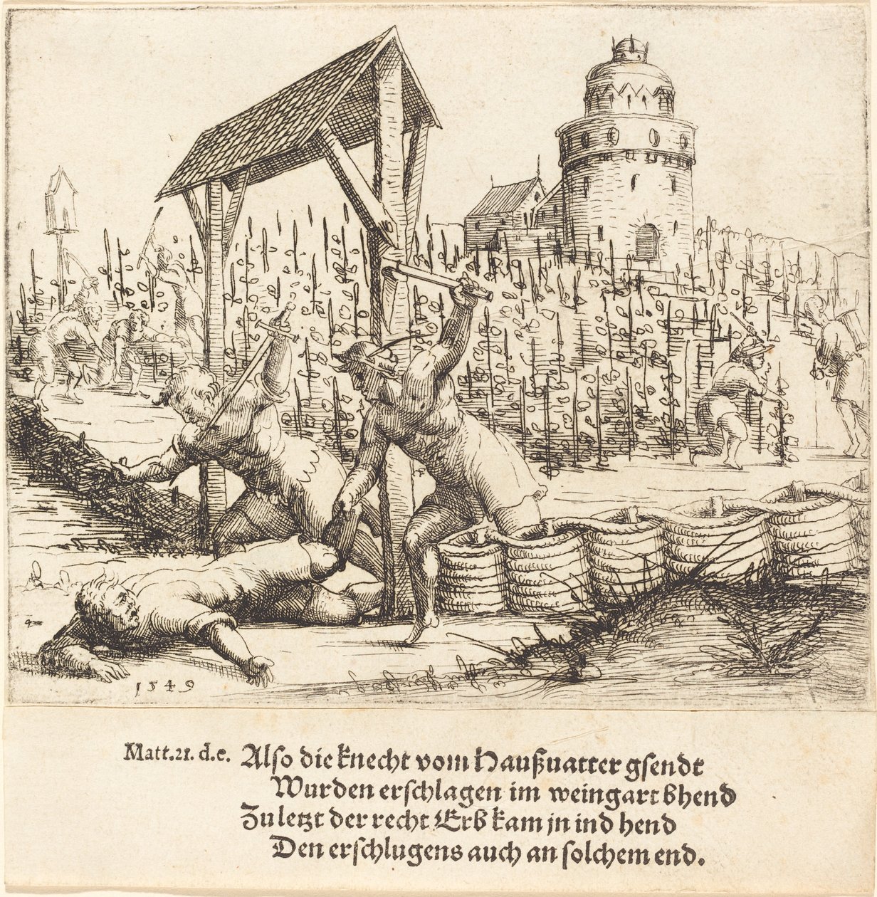 Kötü Kocalar Mesel, 1549. by Augustin Hirschvogel