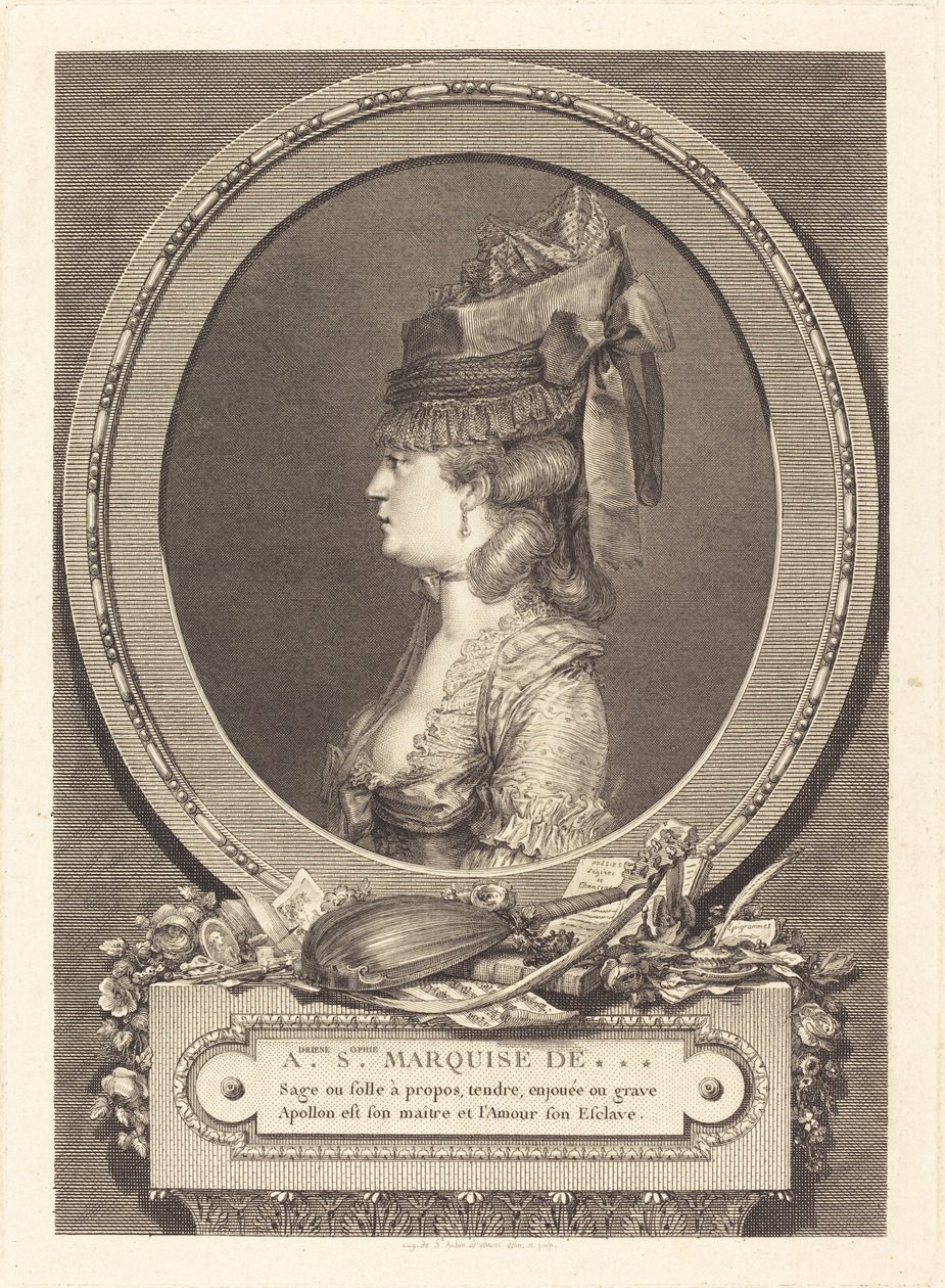 *** Adrienne Sophie Markiz by Augustin de Saint Aubin
