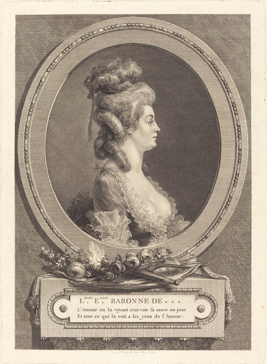 *** Louise Emilie Baronesi by Augustin de Saint Aubin