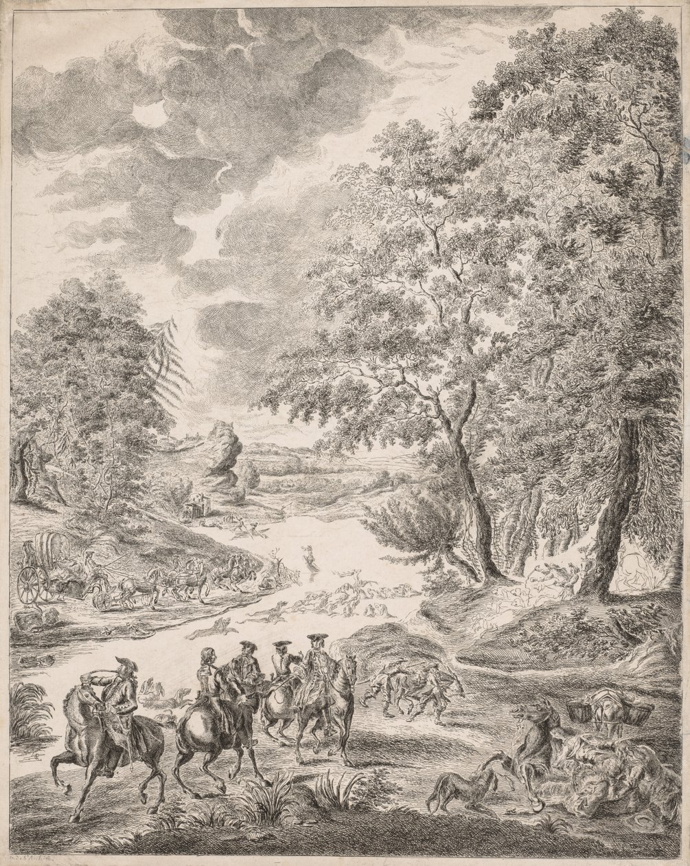 Geyik Avı by Augustin de Saint Aubin
