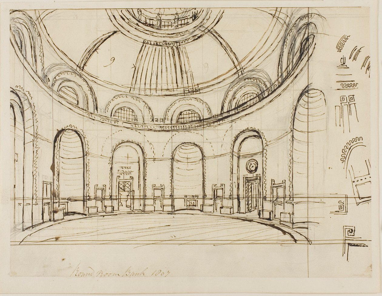 Yuvarlak Oda Bankası by Augustus Charles Pugin