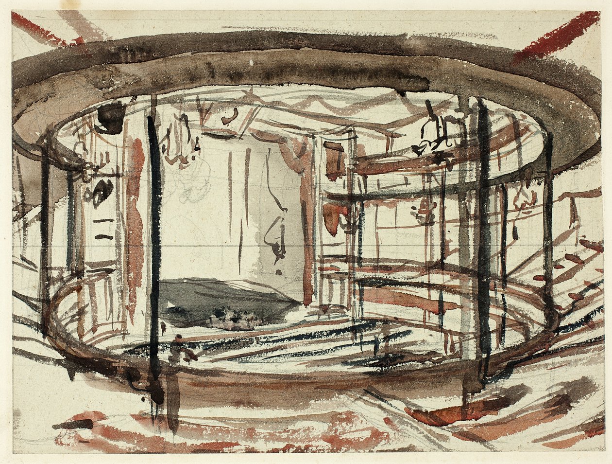 Sadlers Wells Tiyatrosu için Çalışma by Augustus Charles Pugin