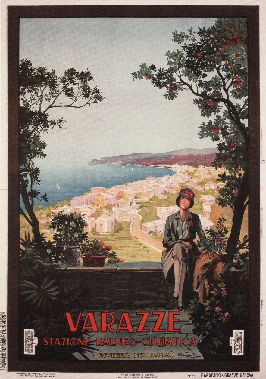 Varazze, 1927 by Aurelio Craffonara