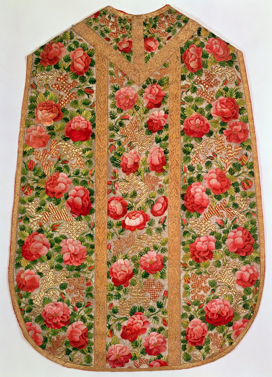 Sözde Rose Pontifical setinden işlemeli şal, Viyana, c.1700 (ipek) by Austrian School