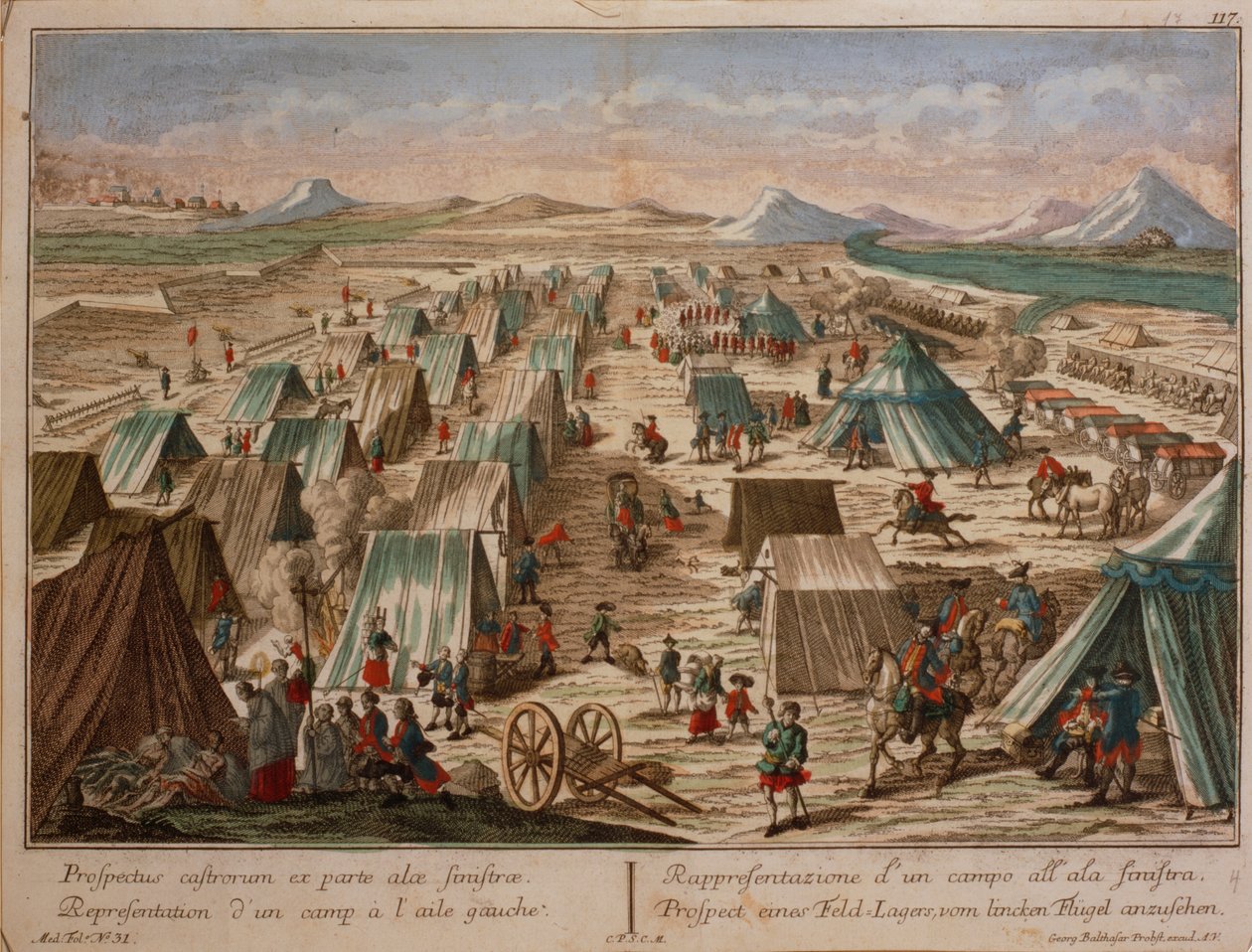 Askeri kamp, c.1780 by Austrian School