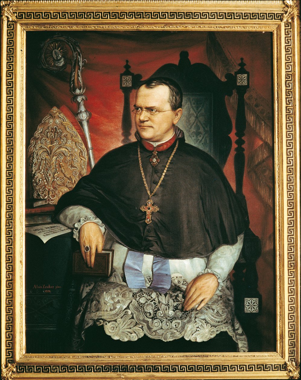 Gregor Mendel (tuval üzerine yağlı boya) by Austrian School