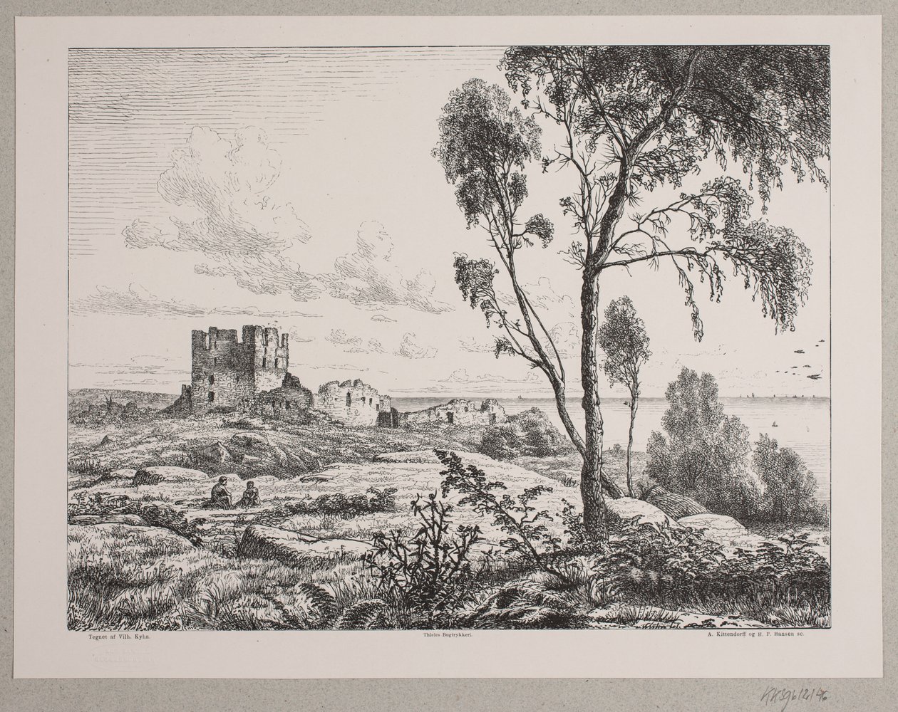 Hammershus'ta parti by Axel Theodor Kittendorff