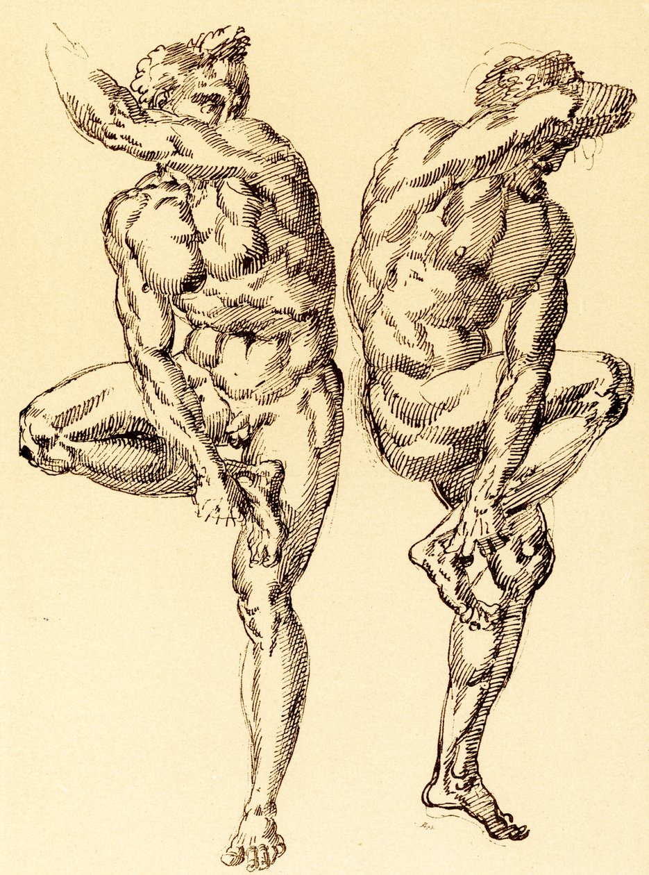 iki erkek eylemi by Baccio Bandinelli