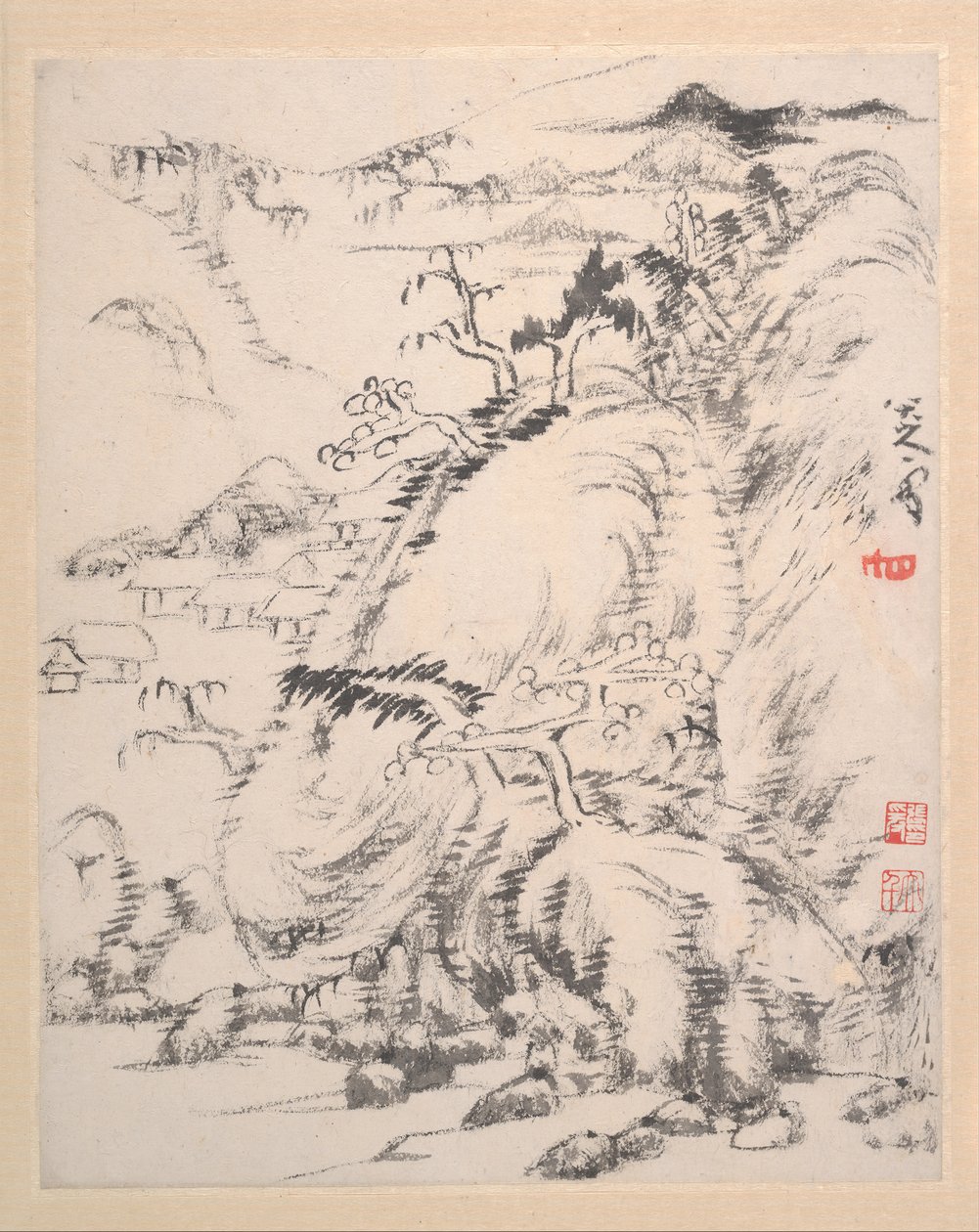 1699 tarihli manzara albümü. by Bada Shanren