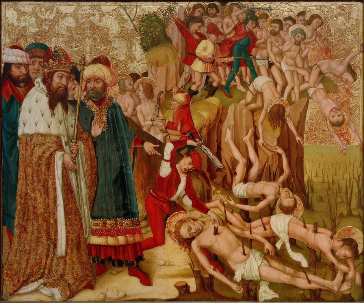 On Bin Hristiyanın İşkencesi by Badener Nelkenmeister
