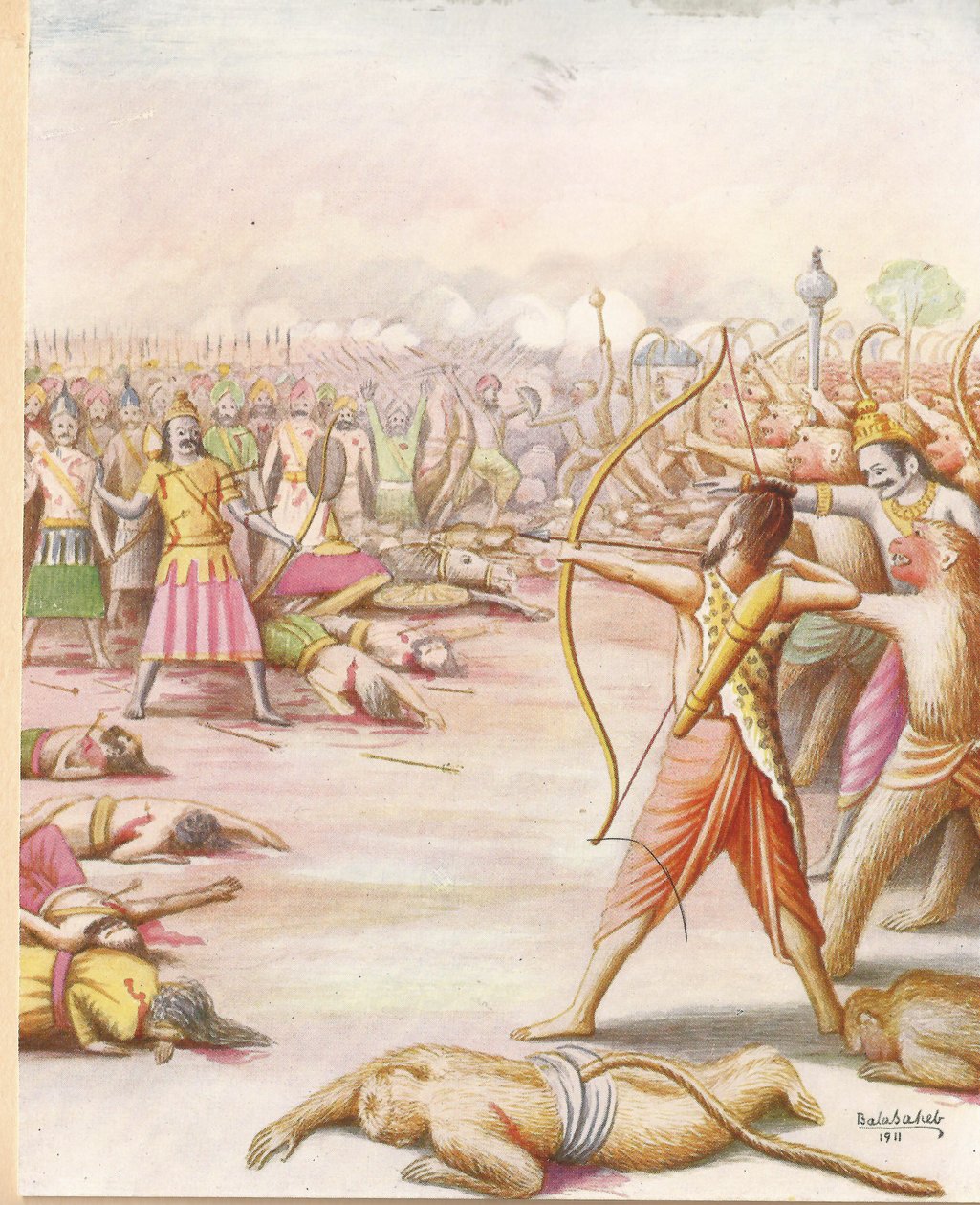 Indrajit Resminin Öldürülmesi by Balasaheb Pandit Pant Pratinidhi