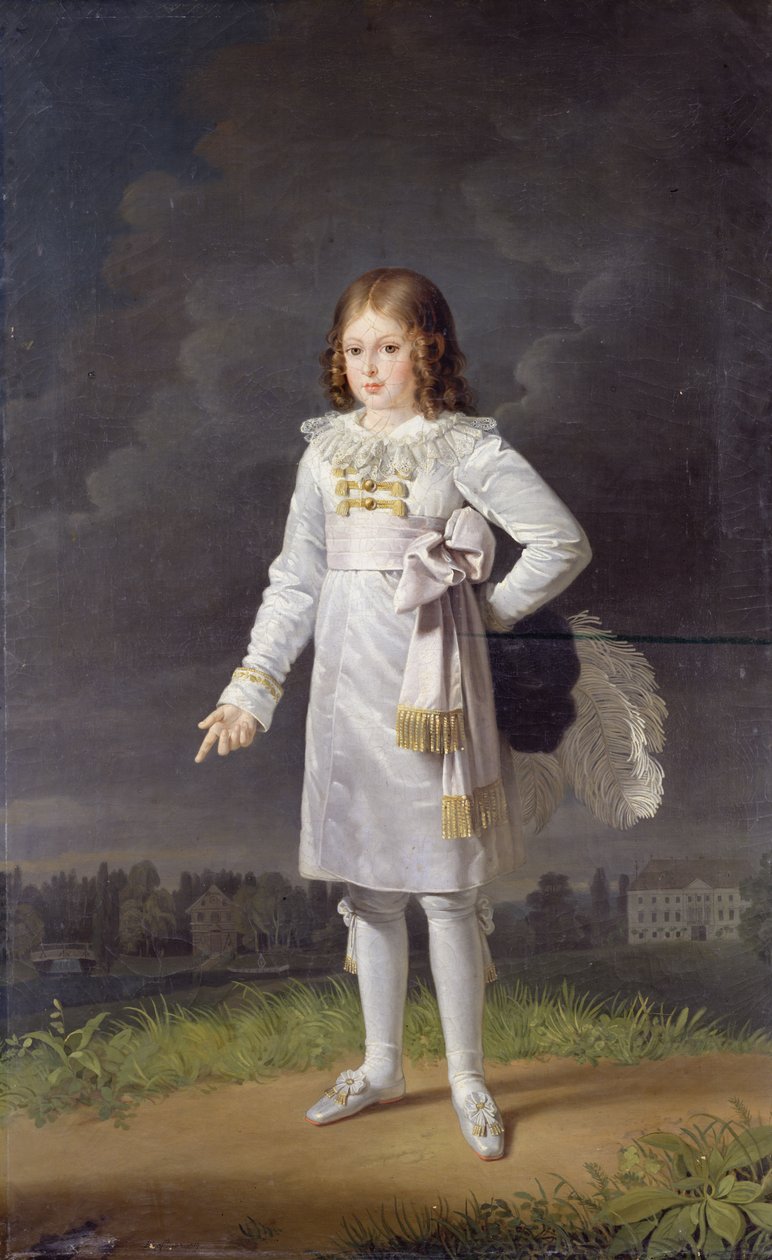 Frederic-Napolyon (1815-33) Prens Bacciochi, 1819 by Barbara Krafft